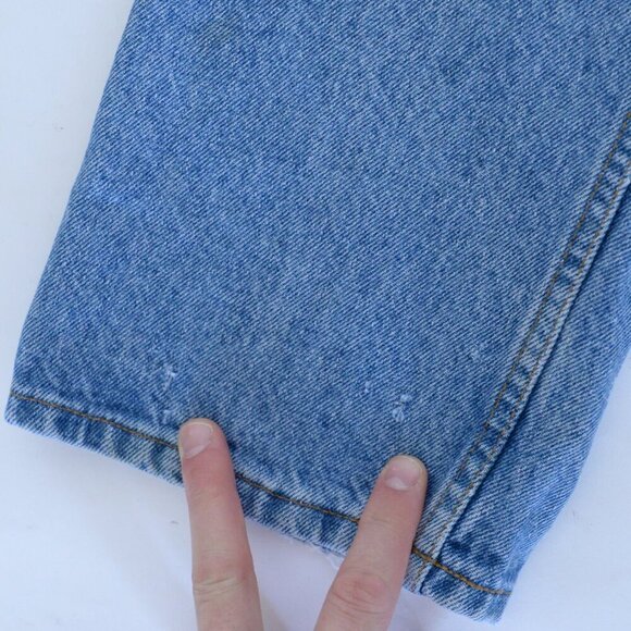 Vintage 90s Levi's 619 Straight Leg Light Stone Wash Blue Denim Jeans - Size 33 - Picture 15 of 16